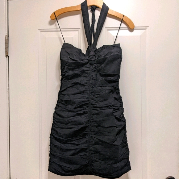 Zara RUCHED Halter Dress - Picture 4 of 4